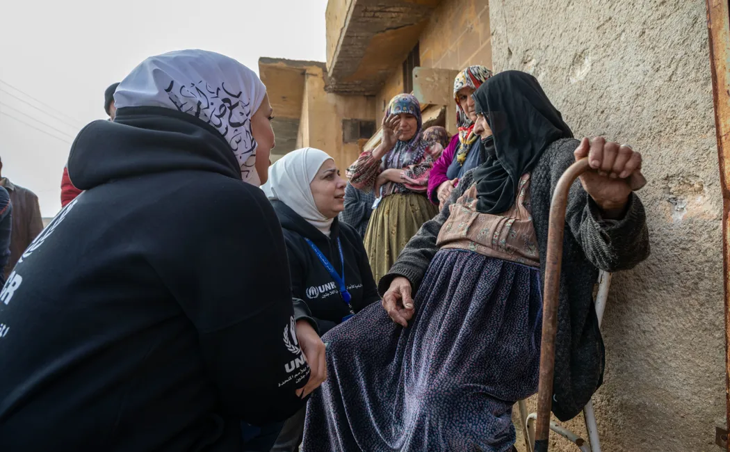 Syria. UNHCR Distributes Winter Core Relief Items To Families In Alleramon Town, Northern Rural Aleppo