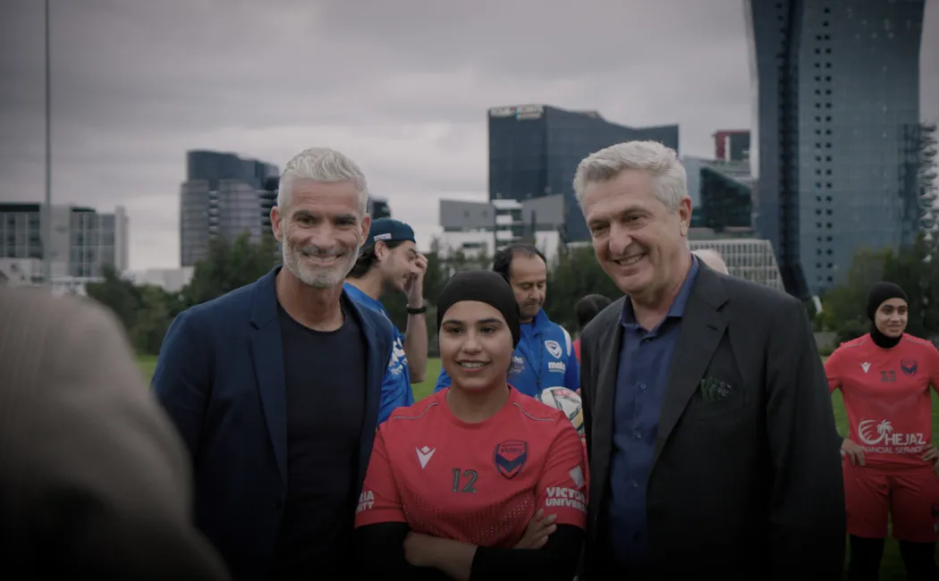 Australia. Craig Foster And UN High Commissioner For Refugees, Filippo Grandi, Meet Members Of The Afghan Women’S National Football Team