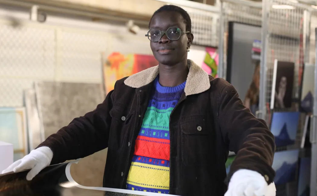Australia. Atong Atem in her studio