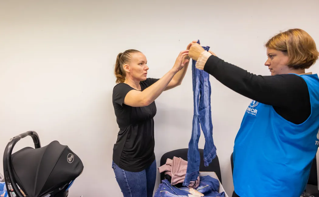 Poland. Refugees in Poland receive winter support